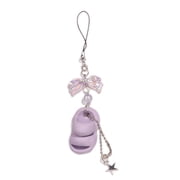 Fogun Slippers Pendant Keychain Acrylic Bowknot Phone Charm Strap Lanyard Bag Backpack Ornament Car Key Holder Jewelry