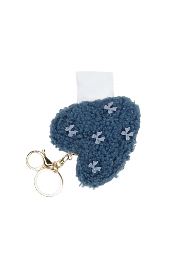 Soft Artificial Furry Keychain Pendant Elegant Heart Key Rings Hangings Decorations Key Chain Love Heart Bag Dangler