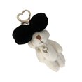 thumbnail image 1 of Fogun Soft Plush Bear with Bowknot Keychain PP Cotton Stuffed Animal Charm Keyring Stylish Hanging Ornament for Keys and Bags, 1 of 2
