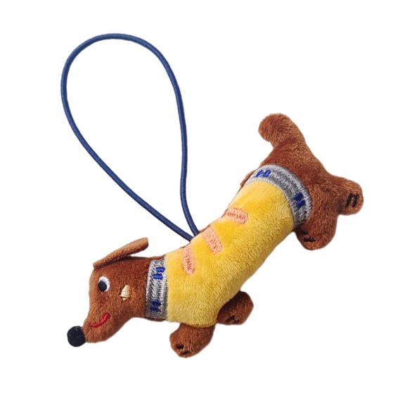Fogun Soft Plush Dog Keychain Hanging Ornament with Unique Dopamine Colors Great for Plush Toy Enthusiasts