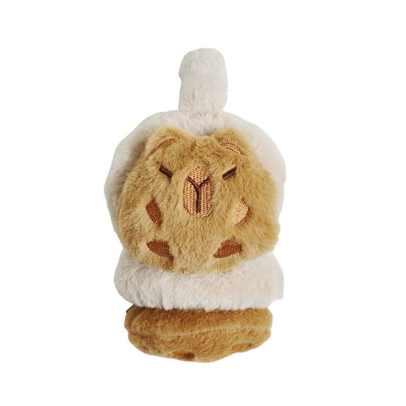 Fogun Soft and Warm Plush Ear Muffs for Commuting and Outdoor Sports Cartoon Capybaras Earflap Comfortable Ear Warmers