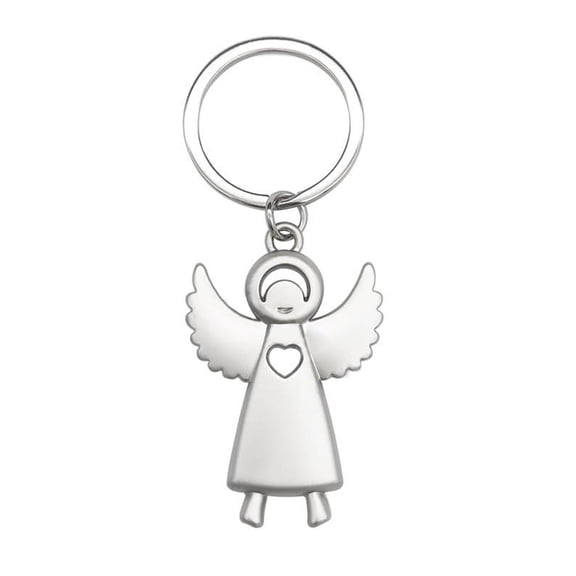 Fogun Stylish Keychain Silver Metal Pendant Keyring Good Luck Charm Key Chain Cellphone Strap for