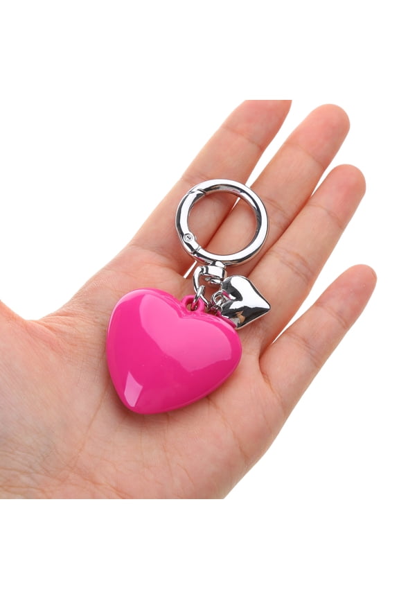 Stylish Keychain with Large Heart Pendant Dainty Heart Keyring Stylish Key Chain Delicate Decoration for Key and Bag