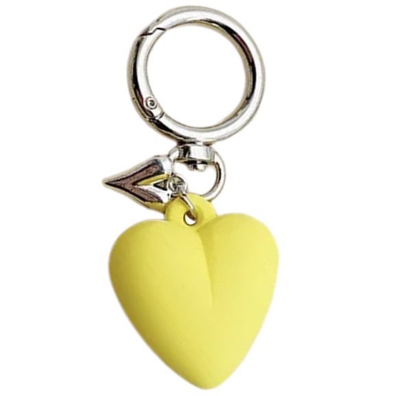 Fogun Stylish Love Heart Keychain Eye Catching Key Chain Bag Charm Decorations Fashionable Metal Pendant for Backpacks