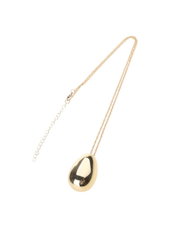 Stylish Pendant Necklace with Smooth Water drop Charm Individualized Water drop Pendant Neck Jewelry Modern Neckchain Ad