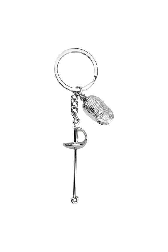 Stylish Zincs Alloy Keychain Collectible Sports Key Rings for Fencing Culture Lovers Sophisticated Key Accessory