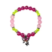 Fogun Sweet Crystal Beaded Bracelet Butterfly Pendant Handchain for Women Fashionable Friendship Wristchain Wrist Jewelry