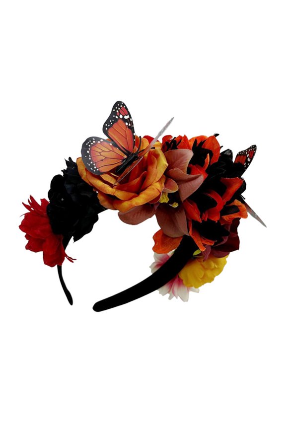 Traditional Mexico Flower Hairhoop for Women and Girl Music Festival Hairhoop Carnivals Hairband for