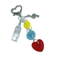 thumbnail image 1 of Fogun Elegant Heart Button Keychain Charm Trendy Deer Star Key Ornament Heart Button Pendant Keyring for Party Favor, 1 of 2