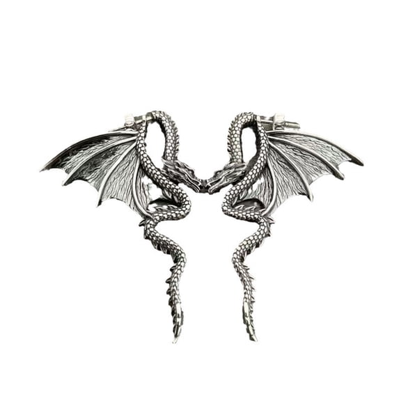 Fogun Unique Detachable Dark Dragon Ear Studs Mysterious Removable Ear Studs Charm with Dragon Embellishment for