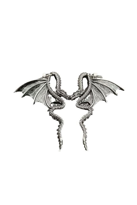 Unique Detachable Dark Dragon Ear Studs Mysterious Removable Ear Studs Charm with Dragon Embellishment for