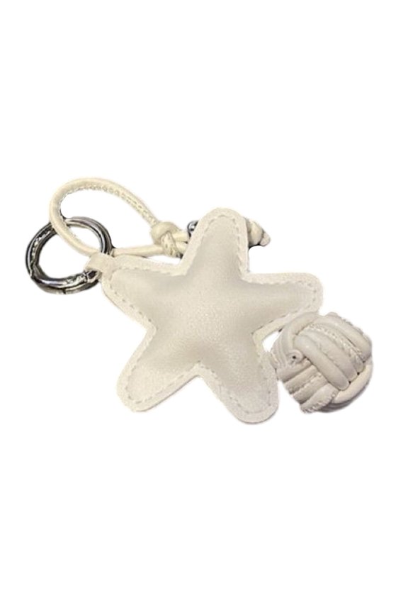 Unique Five Pointed Star Keyring PU Leather Keychain Decorative Bag Ornament Phone Charm Creative Couple Present