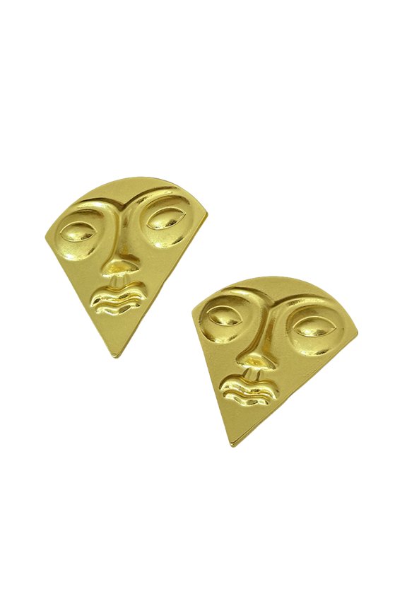 Unique Triangle Face Designs Earrings for Women with Big Eyes and Lips Portable for Parties Supplies and Exhibitions