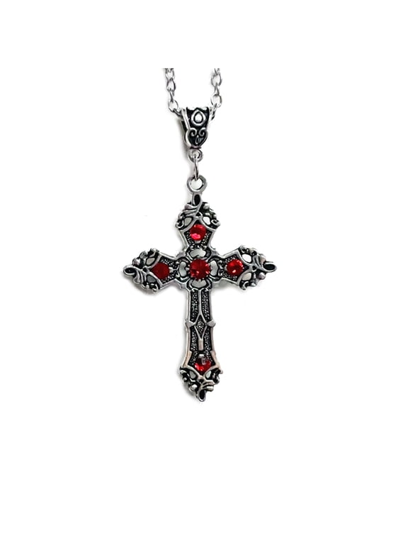 Vintage Crystals Pendant Necklace Punk Choker Chain Gothic Jewelry Decoration Gifts for Women Men