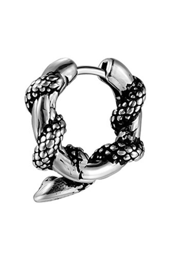 Vintage Punk Striped Snake Earrings Featuring Unique Designs Earrings Alloy Texture Present for Fashion Enthusiasts