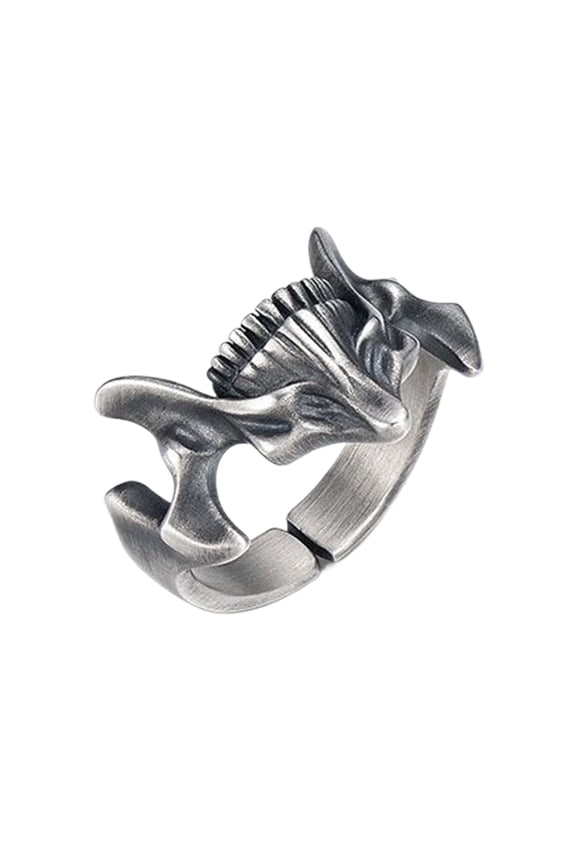 Vintage Silver Skull Rings Men's Punk Skull Rings Vintage Silver Cool Rings Jewelry Accessory