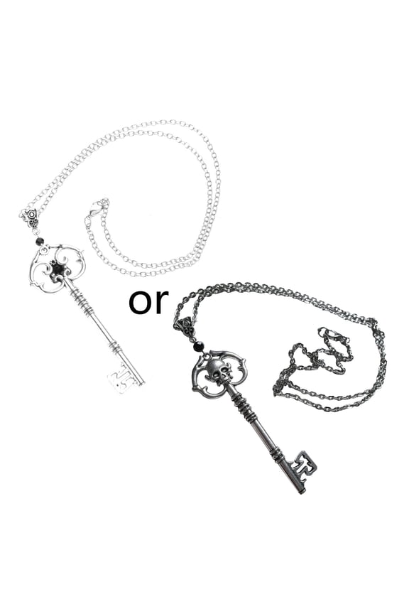 Vintage Skull Pendant Necklace Statement Punk Necklace Gothic Jewelry Decoration Gifts for Egirl Eboy Women Men