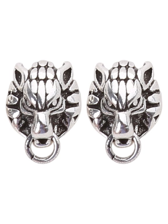 Wolf Head Earrings for Women Men Animal Ear Studs Wolf Head Earrings Cartilage Earrings Minimalist Earrings