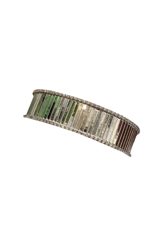 Women's Cuff Bracelets Open Wide Line Wristbands Silver Tone Wrap Bangles Accessory for Fashionable Layering