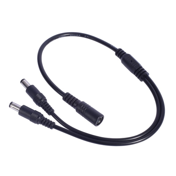 Fogun Y Splitter Cord, 5.5x2.1mm, 40cm Power Splitter Cable for LED Strips, Cameras, Electronics
