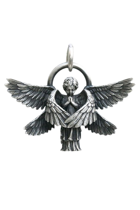 for Creative Pendant Necklace Handmade Seraphim Pray Pendant Neck for Men Women Jewelry Birthday Anniversary