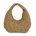 thumbnail image 1 of Women's Handmade Top Handle Bags Beach Handbags Raffia Woven Bags Straw Handbag for Casual or Travel, 1 of 2