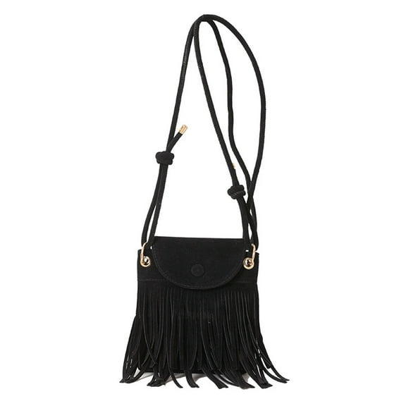 Fringe Designs Shoulder Bag for Women Crossbody Bags Trendy Leather Handbag with Adjustable Strap for Autumn Outfits