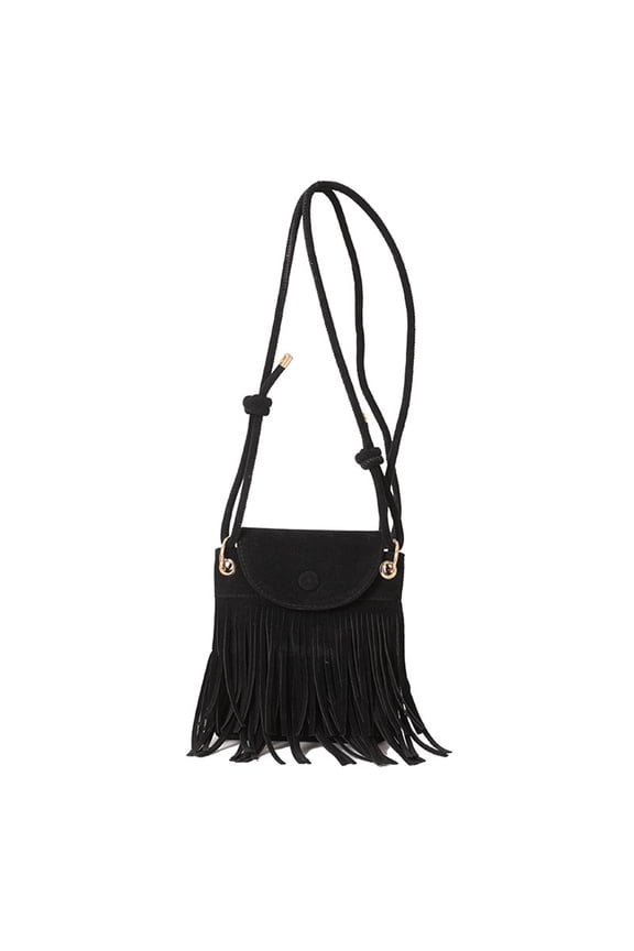 Fringe Designs Shoulder Bag for Women Crossbody Bags Trendy Leather Handbag with Adjustable Strap for Autumn Outfits