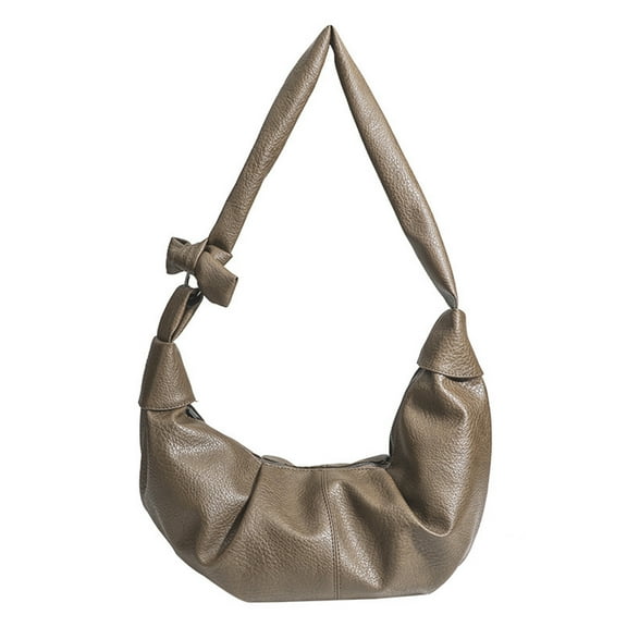 Women Dumplings Bag Large Capacity Shoulder Bag Pleated Crossbody Bag PU Leather Messengers Bag Top Handle Satchel