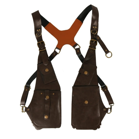 Men Women Hiddens Underarm Strap Wallet Phone Wallets Phone Holsters Bag PU Leather Shoulder Harness Bag for Outdoor