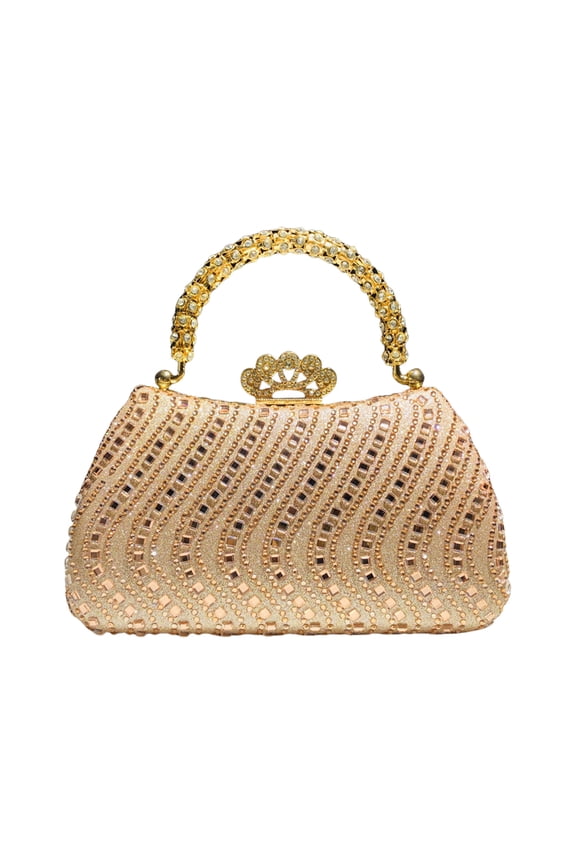 Womens Sparkling Evening Bag Glittering Shoulder Purse Handbag with Chain for Bridal Wedding Party Prom