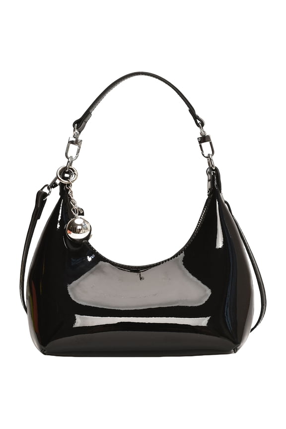 Women Moon Bag Simple Shoulder Bag Underarm Bag Female Crossbody Bag Aesthetic Armpit Bag PU Leather Handbag for Daily