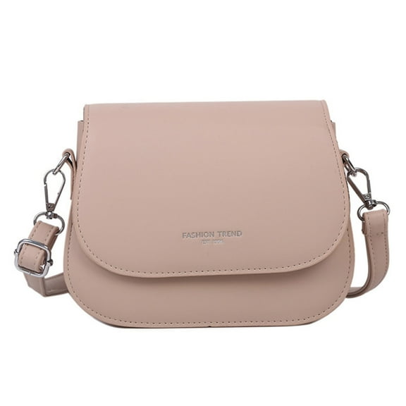 Fashionable Faux Leather Crossbody Bag for Women Candy Color Flap Covers Small Satchel with Adjustable Shoulder Strap