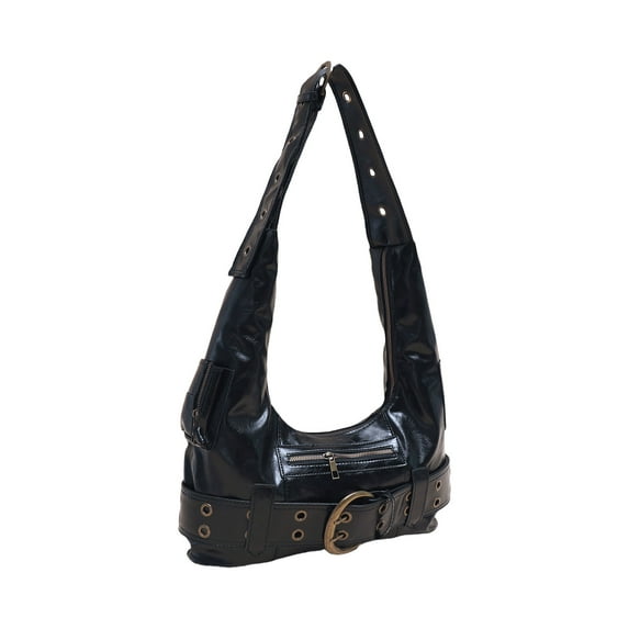 Retro Inspired Black Shoulder Bag With Unique Designs Underarm Bags Handbag For Fashion Women Seeking A Stylish Styles
