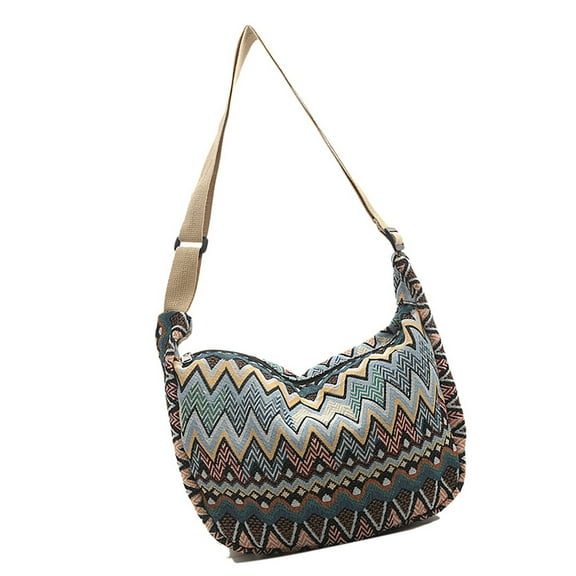 Crossbody Bag for Women and Girls Canvas Styles Shoulder Purse Spacious Satchel for Shopping and Work