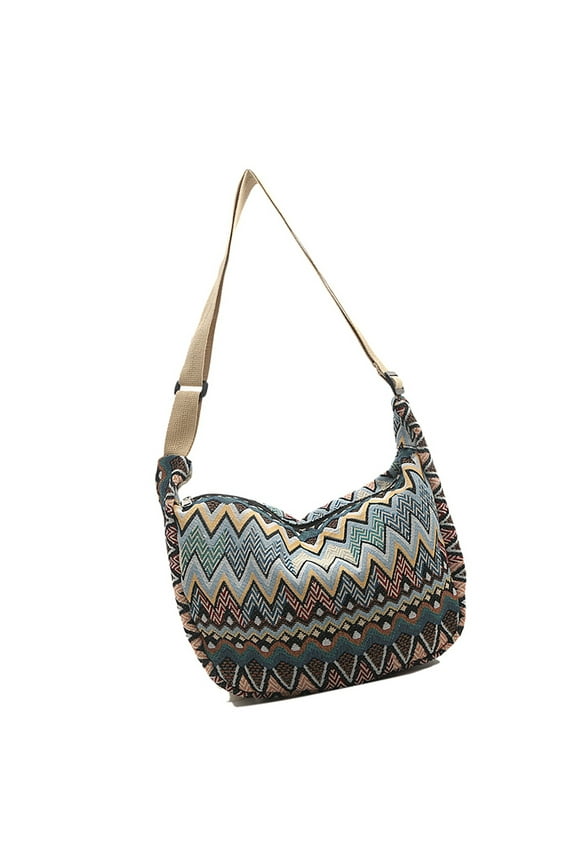 Crossbody Bag for Women and Girls Canvas Styles Shoulder Purse Spacious Satchel for Shopping and Work