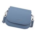 thumbnail image 1 of Fashionable Faux Leather Crossbody Bag for Women Candy Color Flap Covers Small Satchel with Adjustable Shoulder Strap, 1 of 2