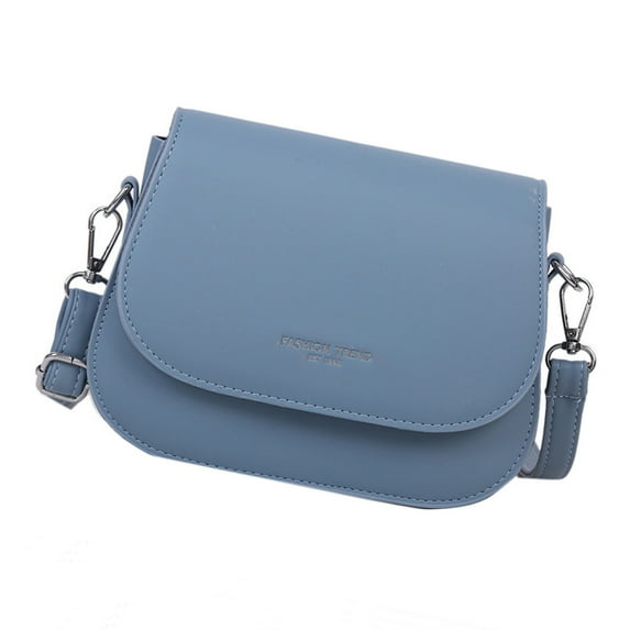 Fashionable Faux Leather Crossbody Bag for Women Candy Color Flap Covers Small Satchel with Adjustable Shoulder Strap