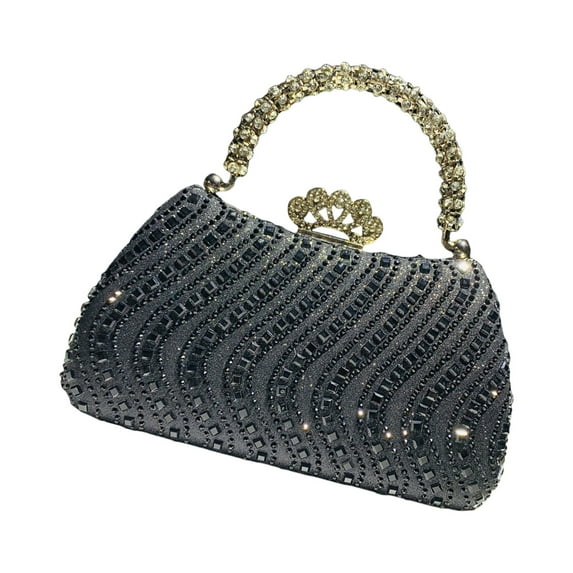 Womens Sparkling Evening Bag Glittering Shoulder Purse Handbag with Chain for Bridal Wedding Party Prom