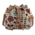 thumbnail image 1 of Women Bag Ethnic Styles Shoulder Bag Fashion Messengers Bag Simple Bucket Bag Drawstring Crossbody Bag for Daily Travel, 1 of 2