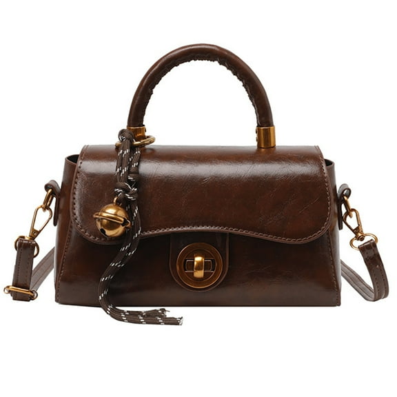 Vintage Styles Commuters Handbag PU Leather Shoulder Purse Small Square Crossbody Bag for Everyday Use and Travel