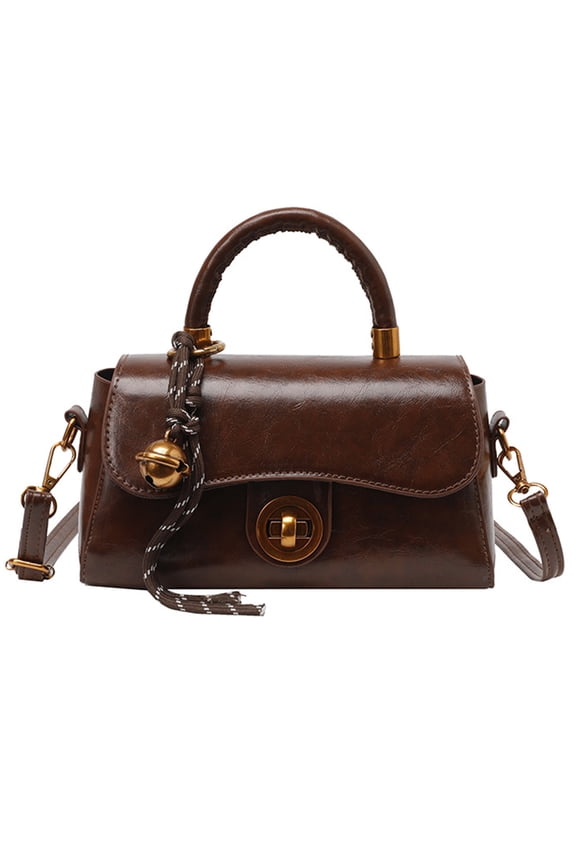 Vintage Styles Commuters Handbag PU Leather Shoulder Purse Small Square Crossbody Bag for Everyday Use and Travel