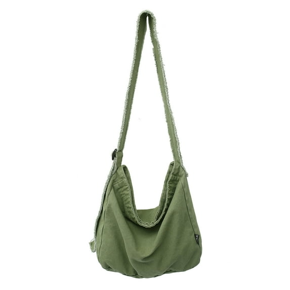 Womens Canvas Crossbody Bag Bag Aesthetic Shoulder Bag Large Capacity Bag Student School Bag for Travel