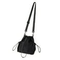 thumbnail image 1 of Casual Nylon Bucket Bag With Drawstring Pleats Shoulder Pack Adjustable Strap Satchel Crossbody Purse For Women, 1 of 2