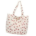thumbnail image 1 of Women Bag Large Capacity Shoulder Bag Strawberry Underarm Bag Students School Bag Shopping Bag Canvas Handbag Armpit Bag, 1 of 2