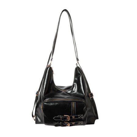 Soft PU Leather Shoulder Bag for Women Stylish School Bag Casual Crossbody Purse Underarm Handbag with Adjustable Strap