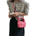 thumbnail image 1 of Women Bag PU Leather Shoulder Bag Fashion Ruched Crossbody Bag Casual Bag Solid Color Handbag and Purse, 1 of 2