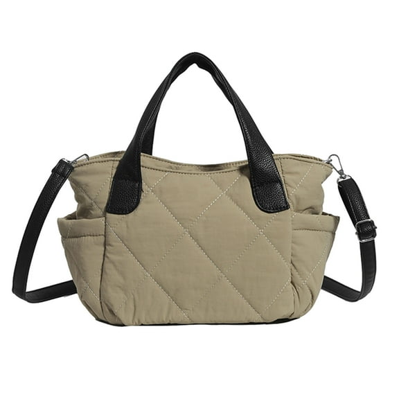 Quilted Nylon Crossbody Bag For Women Puffer Shoulder Bag Casual Satchel Handbag With Large Capacity For Daily Use