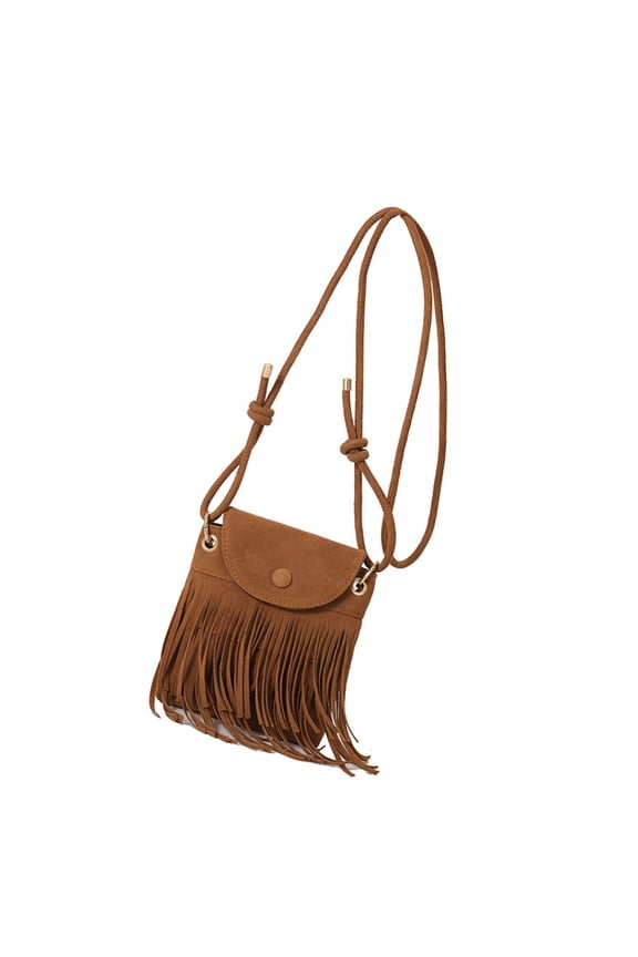 Fringe Designs Shoulder Bag for Women Crossbody Bags Trendy Leather Handbag with Adjustable Strap for Autumn Outfits