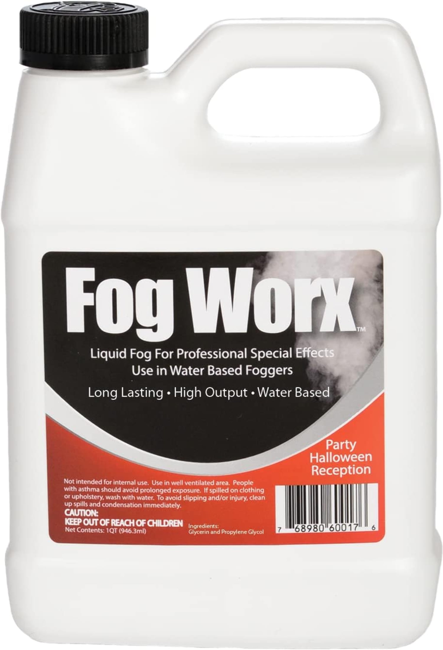 Fogworx Fog Machine Cleaner 1 Quart - Maintenance Fluid For Water-Based Fog Machines & Systems